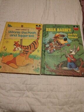 Vintage 1972 Disney Books - 2 Winnie The Pooh And Brer Rabbit